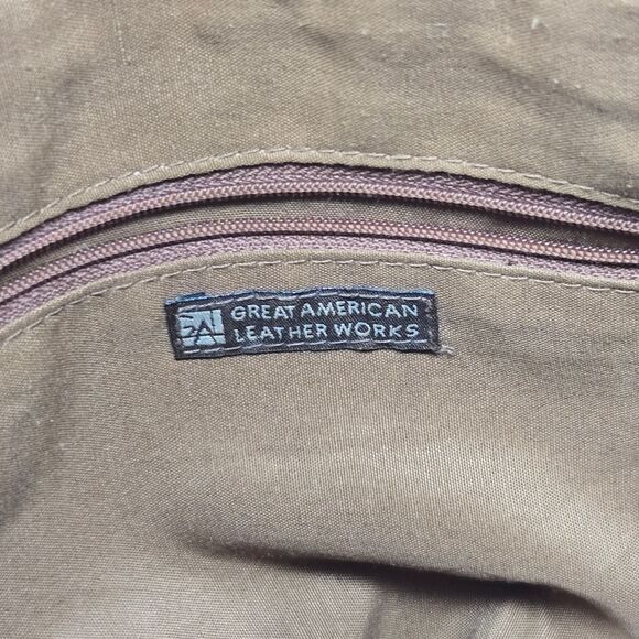 GREAT AMERICAN LEATHER WORKS Shoulder Bag Caramel Brown Purse Soft Boho Embossed - Picture 14 of 16